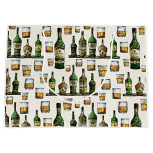 Vintage Rustic Whisky Große Geschenktüte