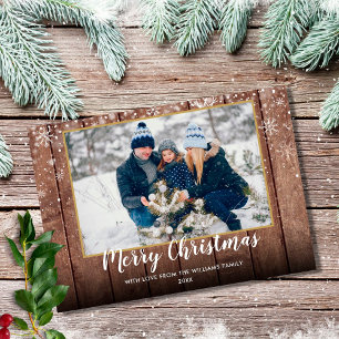 Vintage Rustic Wood Frohe Weihnachten Foto