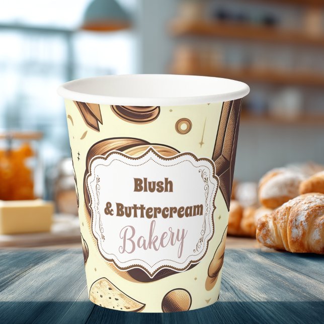 Vintage-Rustik-Bäckerei Pappbecher (Von Creator hochgeladen)