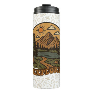 Vintage/rustikal im Freien Natur erkunden Thermosbecher