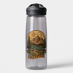 Vintage/rustikal outdoor-naturverbunden Erkundung Trinkflasche