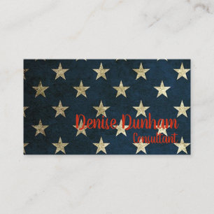 Vintage rustikale American Flag Business Cards Visitenkarte