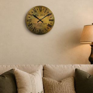 Vintage rustikale antike Bedrängnis-Retro Runde Wanduhr