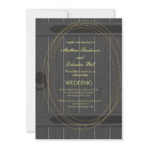 Vintage Rustikale Barenttür Graue Hochzeitseinladu