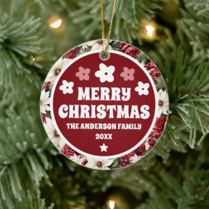 Vintage rustikale Blume Blätter Keramik Ornament