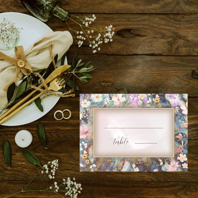 Vintage Rustikale Boho Floral Wedding Platzkarte (Von Creator hochgeladen)