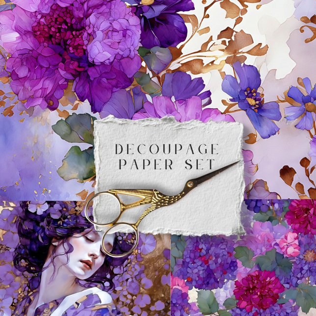 Vintage rustikale botanische Dekoupage Geschenkpapier Set (Von Creator hochgeladen)