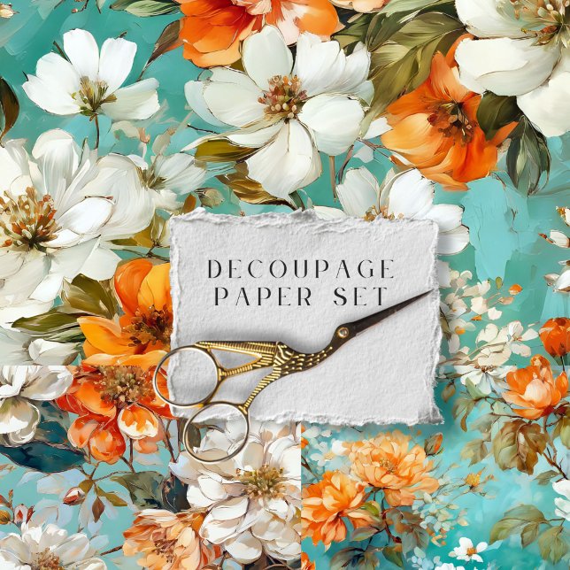 Vintage rustikale botanische Dekoupage Geschenkpapier Set (Von Creator hochgeladen)