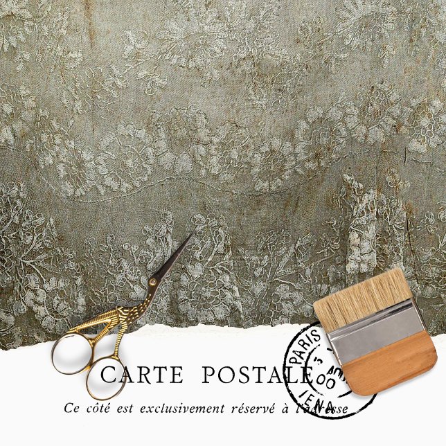 Vintage rustikale Creme Lace Texoupage Seidenpapier (Von Creator hochgeladen)