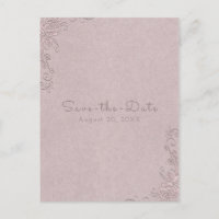 Vintage Rustikale Elegante Rose Ecken Save the Dat