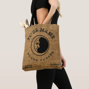 Vintage rustikale falsche Jute-Kaffeesack-Vorlage