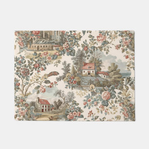 Vintage rustikale Farm French Toile Blumenmuster Fußmatte