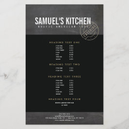 Vintage Rustikale, fett gestempelte Logo-Chalkboar Flyer