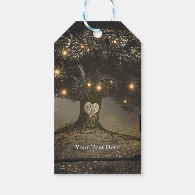 Vintage Rustikale Gastgeschenk Hochzeit Geschenkanhänger (Vorderseite)