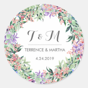 Vintage Rustikale Gastgeschenk Hochzeit Runder Aufkleber