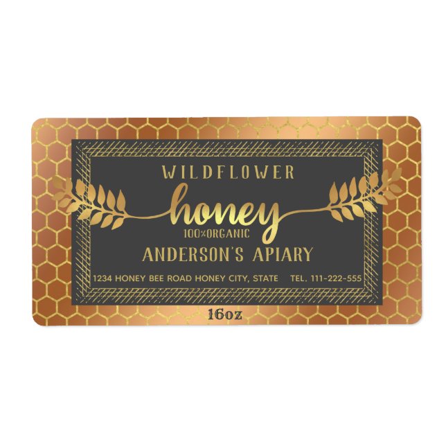 Vintage rustikale Goldkalligraphie (Vorne)