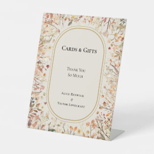 Vintage Rustikale Herbstbeige Hochzeitskarten und  Sockelschild