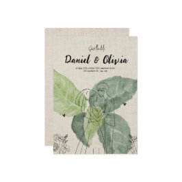 Vintage Rustikale Hochzeit Einladung