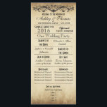 Vintage rustikale Hochzeitsprogramme Programm<br><div class="desc">Vintages rustikales Typografie Vertical Wedding Programm mit typografischem Stil.  Fügen Sie Ihre Hochzeitsfeier zur Vorderseite und Ihre Reihenfolge der Zeremonie auf der Rückseite.  Verwenden Sie die Schaltfläche Anpassen,  um Dinge zu verschieben oder Zeilen hinzuzufügen oder zu löschen.  Diese sind ideal für rustikale Hochzeiten oder für Vintage Hochzeiten.</div>