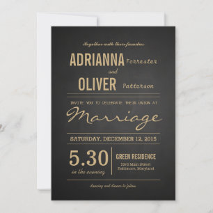 Vintage rustikale Hochzeitsschrift Einladung