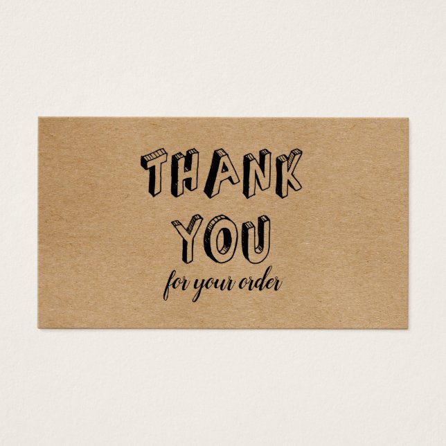 Vintage rustikale Kraft Vielen Dank für Ihre Beste (Vorderseite)