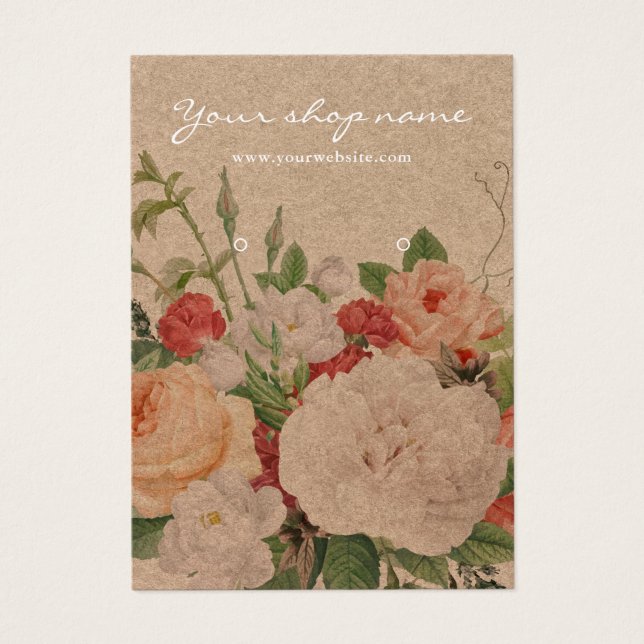 Vintage rustikale, kraftstoffreiche Ohrmarkierung (Vorderseite)