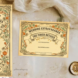 Vintage Rustikale Landmesse-Hochzeitsextravaganz Begleitkarte
