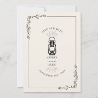 Vintage rustikale Laternenhochzeit speichert das D