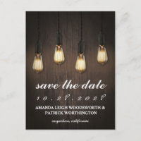Vintage Rustikale Lichter Chic speichern die Datum