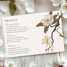 Vintage rustikale Magnolia-Hochzeitdetails