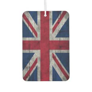 Vintage rustikale patriotische UK-Flagge Autolufterfrischer
