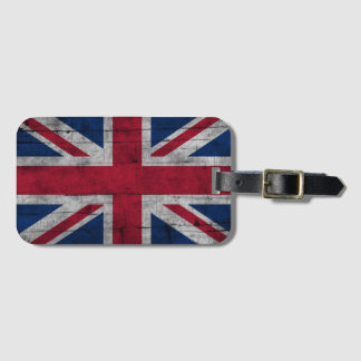 Vintage rustikale patriotische UK-Flagge Gepäckanhänger