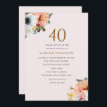Vintage Rustikale Pfirsichblüte 40. Geburtstag Ein Einladung<br><div class="desc">Vintage Rustikale Pfirsichblüte 40. Geburtstag Einladend Große Ergänzung zu Ihrem 40. Geburtstag Party diese Einladung kann personalisiert und in verschiedenen Größen angepasst werden. Siehe passende Aufkleber Design mit freundlicher Genehmigung von www.createthecut.com</div>