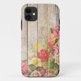 Vintage rustikale romantische Rose Holz Case-Mate iPhone Hülle