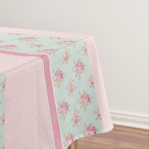 Vintage rustikale Rose Polka Dots Bauernhof Pink Tischdecke