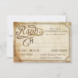 Vintage Rustikale RSVP-Karte RSVP Karte