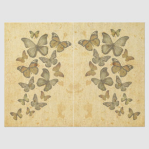 Vintage Rustikale Schmetterlingsschmetterlinge Seidenpapier