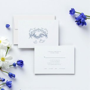 vintage rustikale Schwäne Romantische Hochzeitsant RSVP Karte