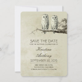 Vintage rustikale Speicherung der Dattelkarten mit Save The Date
