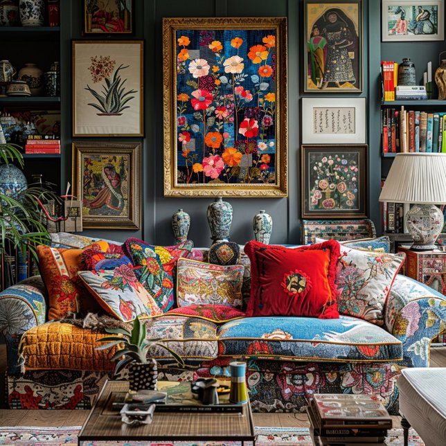 Vintage rustikale Textur blaues Quilt Dekoupage Seidenpapier (Von Creator hochgeladen)