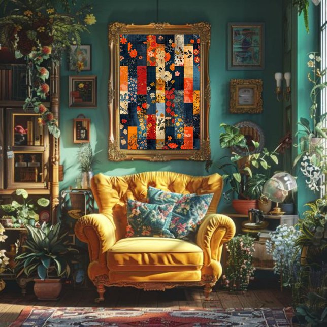 Vintage rustikale Textur blaues Quilt Dekoupage Seidenpapier (Von Creator hochgeladen)