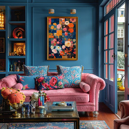 Vintage rustikale Textur blaues Quilt Dekoupage Seidenpapier