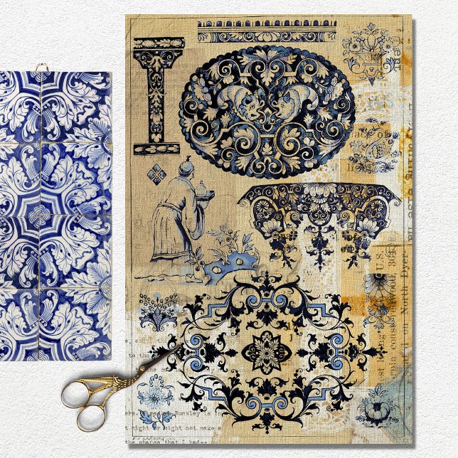 Vintage Rustikale Textur Burlap Decoupage Seidenpapier (Von Creator hochgeladen)