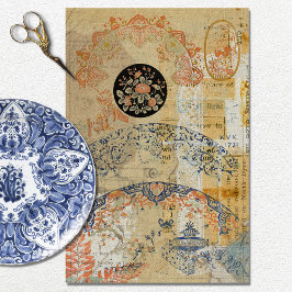 Vintage rustikale Textur Französisch Design Decoup Seidenpapier