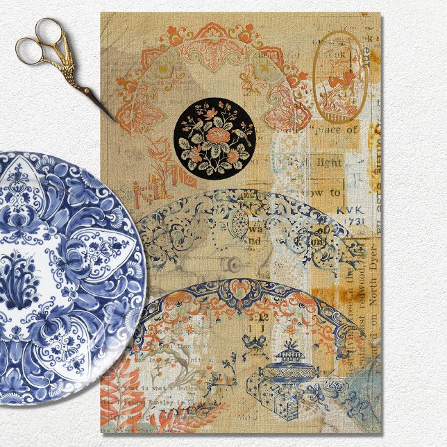 Vintage rustikale Textur Französisch Design Decoup Seidenpapier (Von Creator hochgeladen)