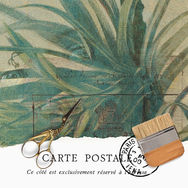 Vintage Rustikale Texturpalme Blätter Decoupage Seidenpapier (Von Creator hochgeladen)