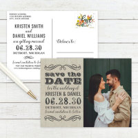 Vintage rustikale Typografie | Foto Save the Date