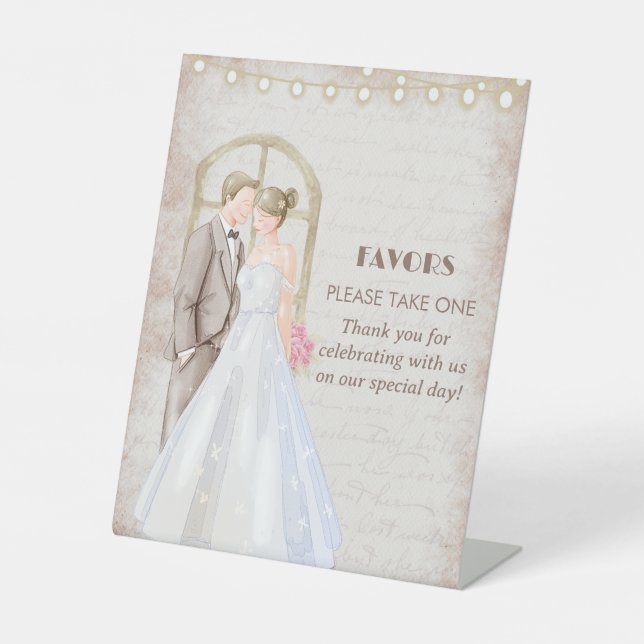 Vintage rustikale Wasserfarben Romantische Stringl Sockelschild (Vorderseite)