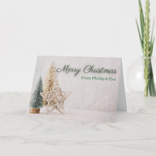 Vintage rustikale Weihnachtskarte anpassbar für di Karte