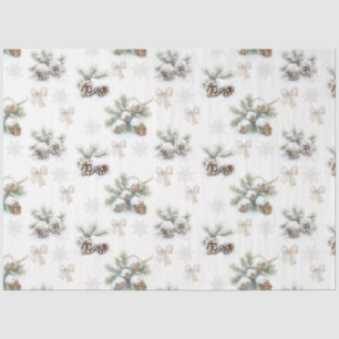 Vintage rustikale Weihnachtskiefern Seidenpapier